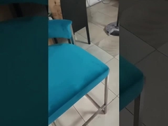 होटल के लिए मेटल एलिमेंट बैकरेस्ट चेयर के साथ आरामदायक कॉफी बार हाई स्टूल चेयर