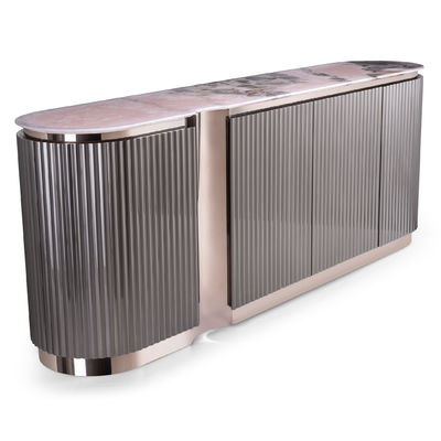 अच्छा मूल्य लक्ज़री स्टेनलेस स्टील कंसोल टेबल ओडीएम ओईएम मार्बल टॉप साइडबोर्ड ऑनलाइन