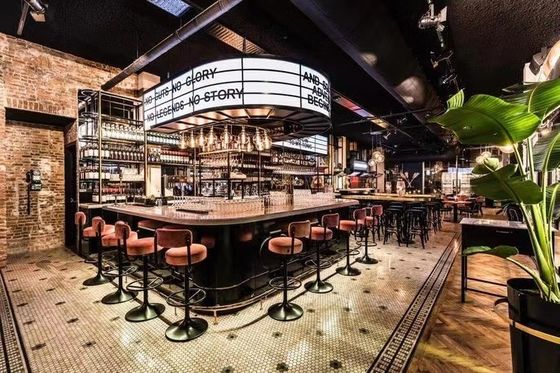 अच्छा मूल्य बहुमुखी दृश्य बार कुर्सी कुर्सी बहु रंग के टफ्टेड बैकरेस्ट उच्च पैर बार कुर्सी मखमल ऑनलाइन